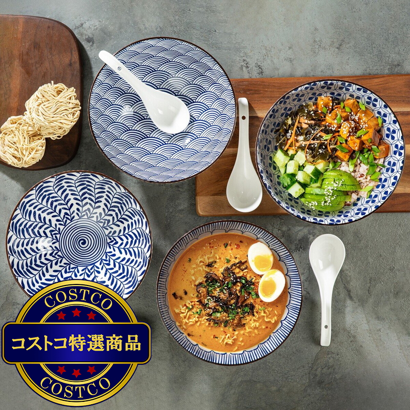 (コストコ) シグニチャーハウスウェア ラーメンボウル レンゲ付き 4個 - 画像 (3)