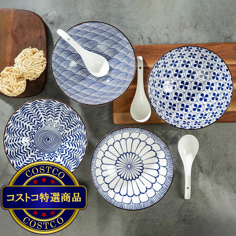 (コストコ) シグニチャーハウスウェア ラーメンボウル レンゲ付き 4個 - 画像 (4)