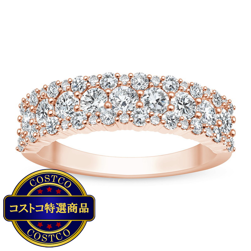 (コストコ) 18K ローズゴールド 1.0カラット ダイヤモンド リング
