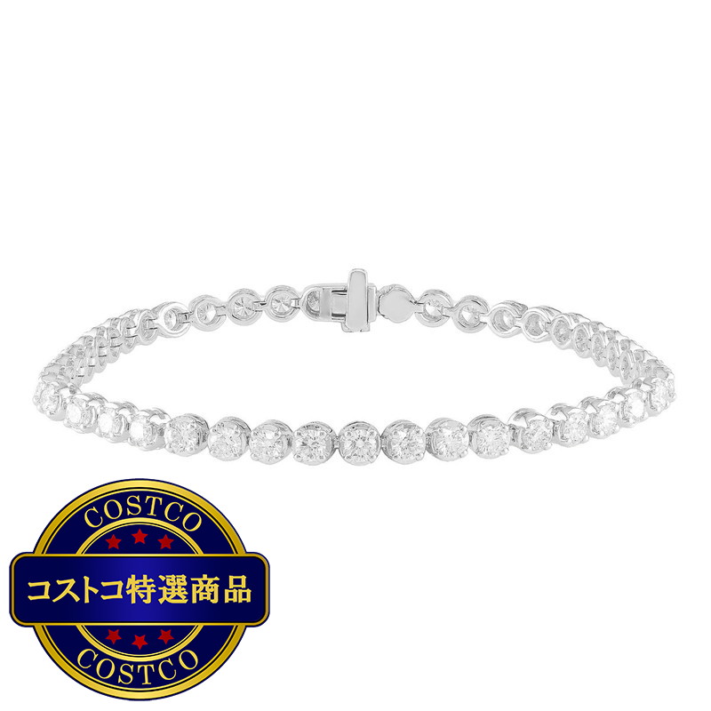 (コストコ) 18Kホワイトゴールド 3.5カラット ダイヤモンドブレスレット - 画像 (2)