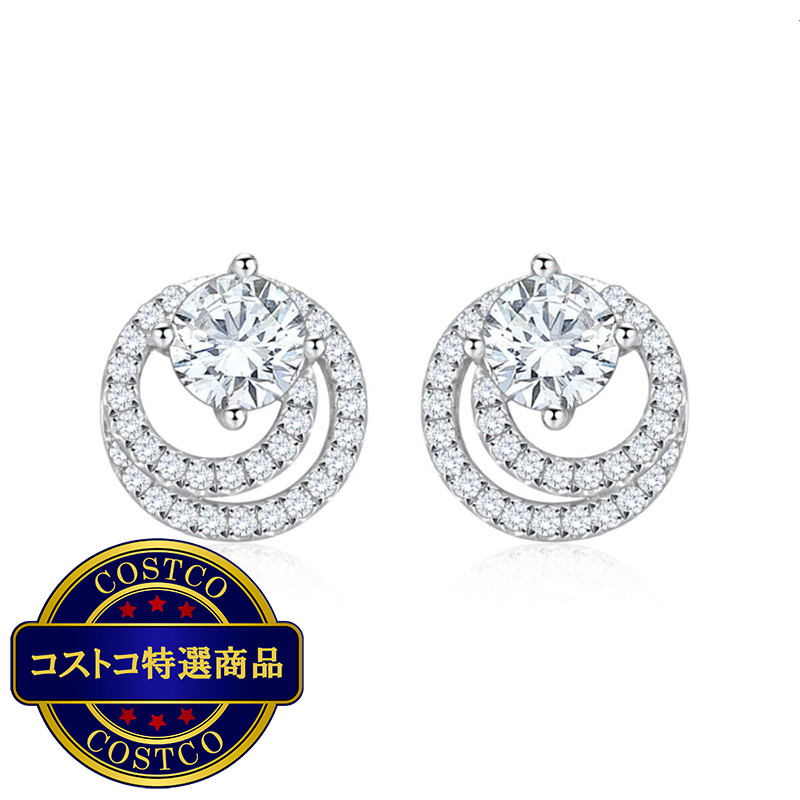 (コストコ) 18K ホワイトゴールド 0.80カラット ダイヤモンド ピアス