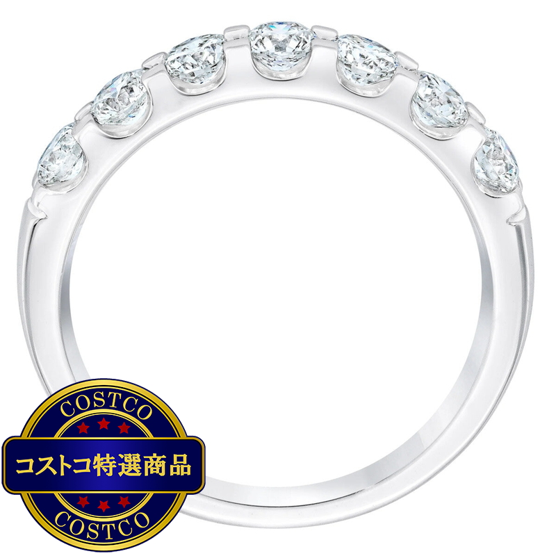 (コストコ) 14K ホワイトゴールド 1.00カラット 7石 ダイヤモンド リング - 画像 (3)