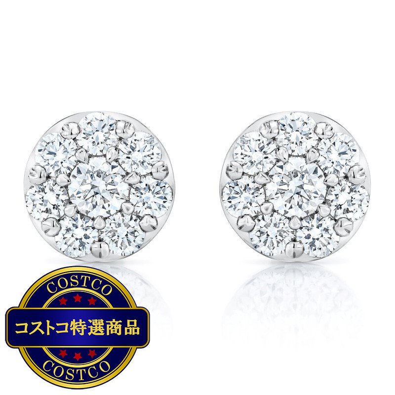 (コストコ) 18K ホワイトゴールド 1.50カラット ダイヤモンド ピアス