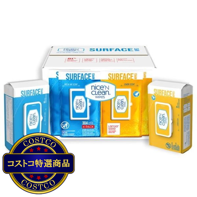 (コストコ) Nice n Clean ウエット クリーナーシート フレッシュエアー 80枚 x 2パック / レモン 72枚 x 2パック - 画像 (2)