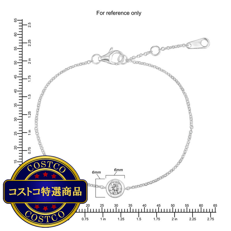 (コストコ) 18Kホワイトゴールド 0.23カラットダイヤモンド ブレスレット - 画像 (3)