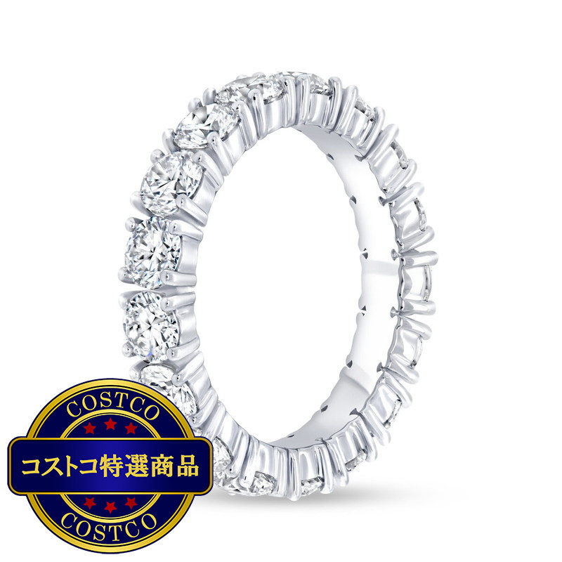 (コストコ) 18Kホワイトゴールド 2.38カラット フルエテニティダイヤモンドリング - 画像 (2)