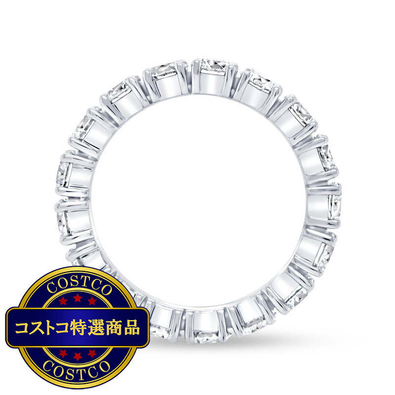 (コストコ) 18Kホワイトゴールド 2.38カラット フルエテニティダイヤモンドリング - 画像 (3)