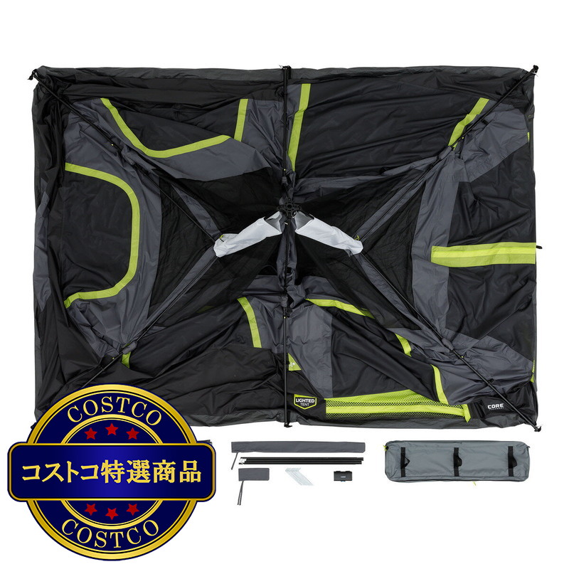 (コストコ) コア 10人用 インスタント キャビンテント 日除けシェード/LEDライト付き - 画像 (4)