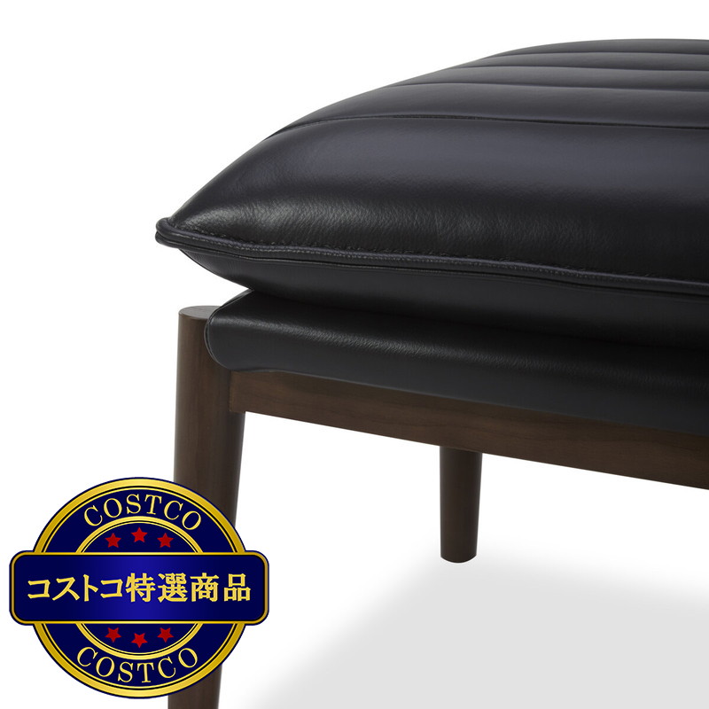 (コストコ) Gilman Creek オットマン付きレザーアクセントチェア - 画像 (3)