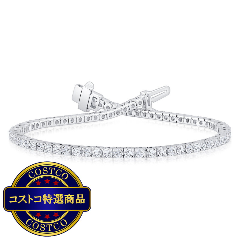 (コストコ) 18K ホワイトゴールド 2.00カラット ダイヤモンド ブレスレット 16.5センチ