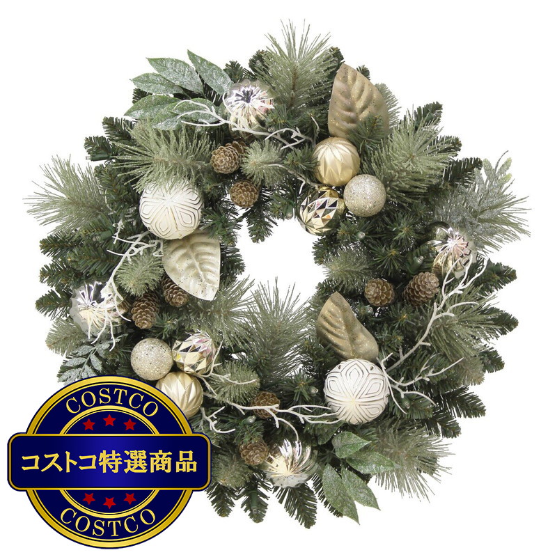 (コストコ) 61cm クリスマスリース 2色展開 - 画像 (3)