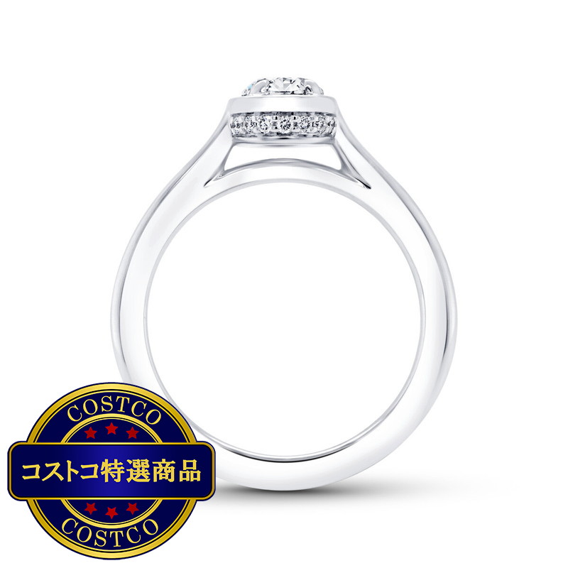 (コストコ) 18K ホワイトゴールド 0.77カラット オーバル シェイプ ダイヤモンド リング - 画像 (2)