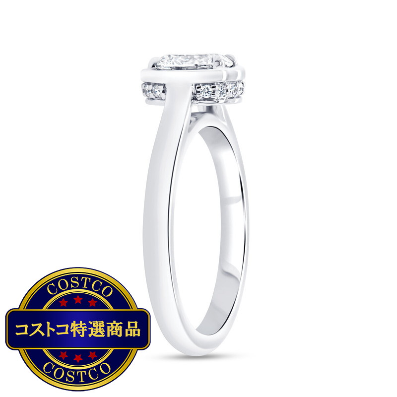 (コストコ) 18K ホワイトゴールド 0.77カラット オーバル シェイプ ダイヤモンド リング - 画像 (3)