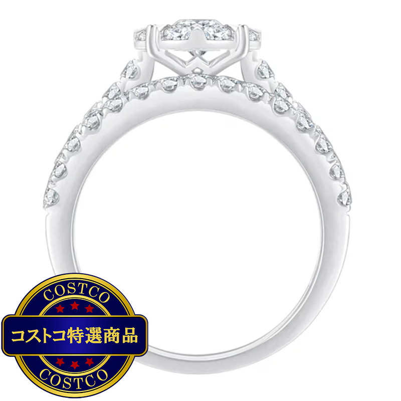 (コストコ) 14K ホワイトゴールド 1.40カラット ダイヤモンド リング セット - 画像 (3)