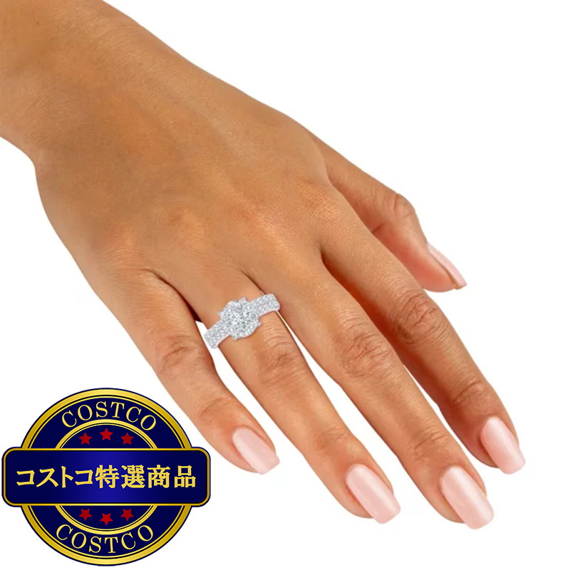 (コストコ) 14K ホワイトゴールド 1.40カラット ダイヤモンド リング セット - 画像 (4)