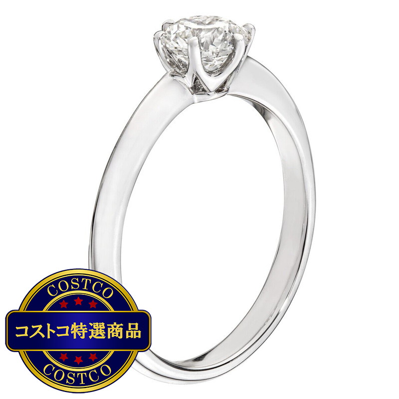 (コストコ) 18Kホワイトゴールド 0.70カラット ソリティア ラウンドカット ダイヤモンド リング - 画像 (2)