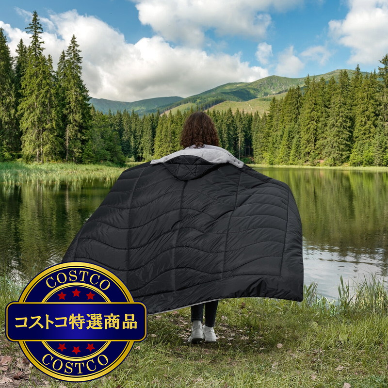 (コストコ) ウェザープルーフ ヴィンテージ フード付き アウトドア ブランケット 137 x 182 cm - 画像 (2)