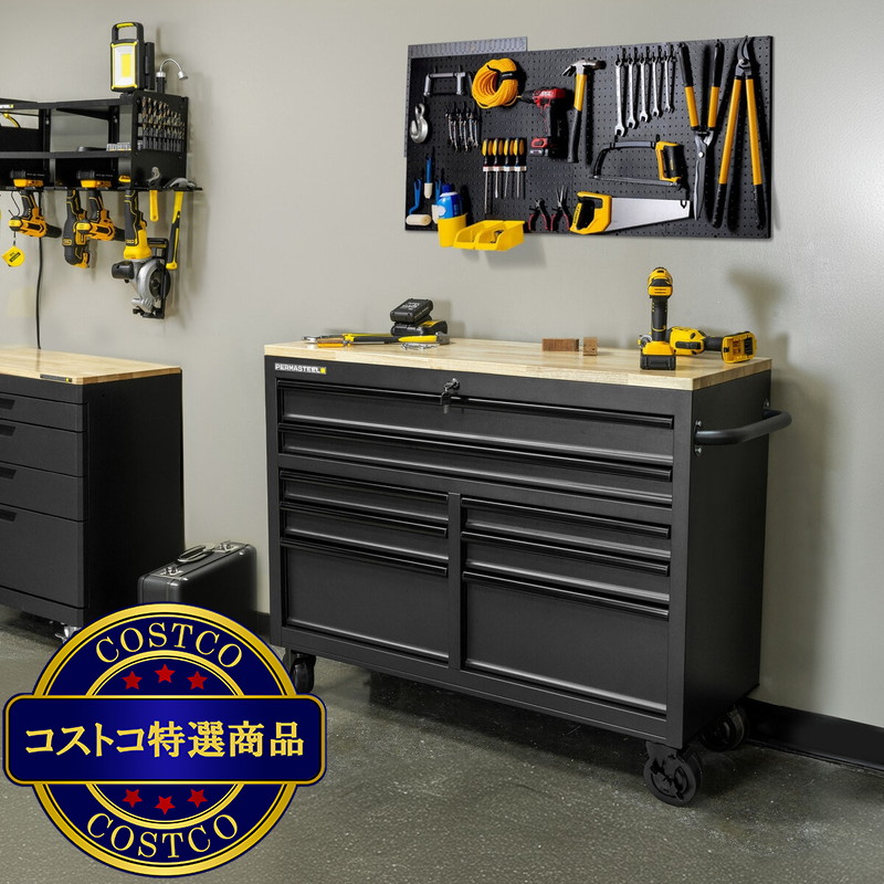 (コストコ) Permasteel 46インチ ウッドトップ ワークベンチ - 画像 (2)
