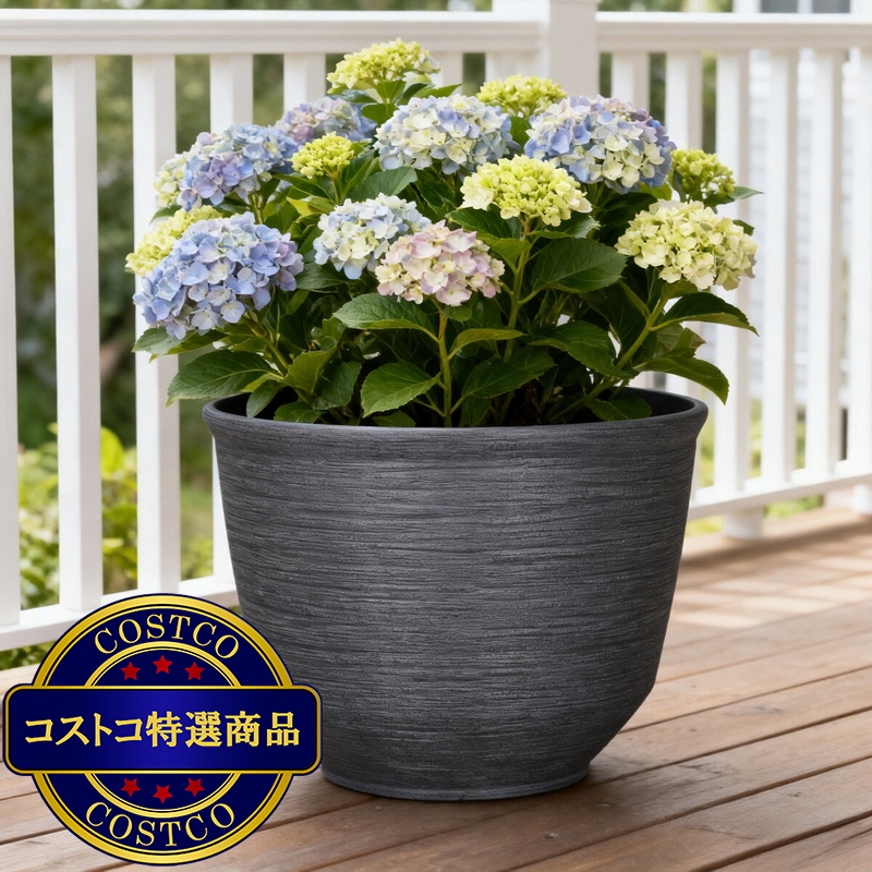 (コストコ) Blaire 56cm 樹脂製 プランター チャコール - 画像 (2)