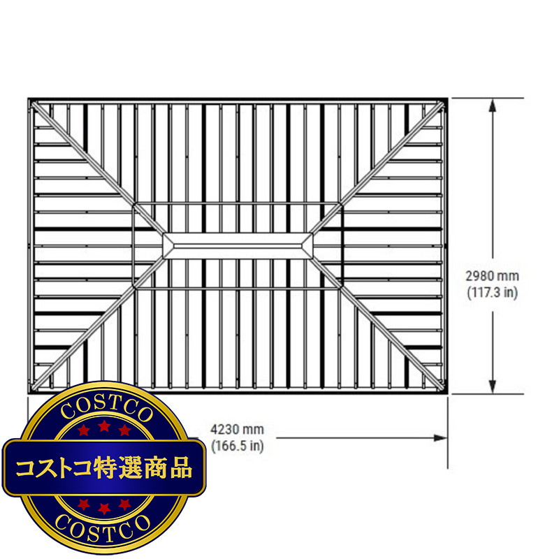 (コストコ) SOJAG メッシーナ 10 x 14フィート (3 x 4.2m) サンシェルター ホワイト - 画像 (3)
