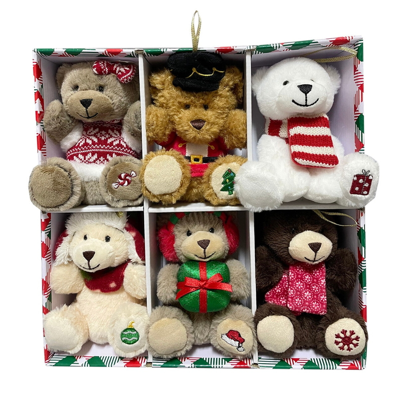 (コストコ) ぬいぐるみのオーナメント 6個セット - くま