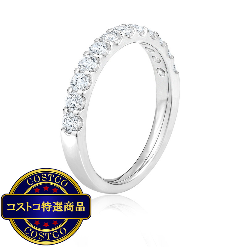(コストコ) 18K ホワイトゴールド 0.50カラット ダイヤモンド ハーフエタニティ リング - 画像 (2)