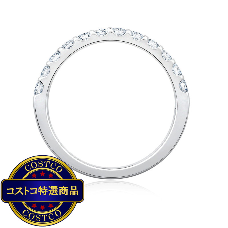 (コストコ) 18K ホワイトゴールド 0.50カラット ダイヤモンド ハーフエタニティ リング - 画像 (3)