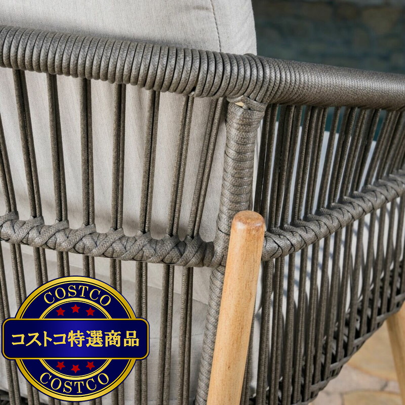 (コストコ) サンヴィラ Charme 屋外用テーブル & チェア 5点セット - 画像 (2)