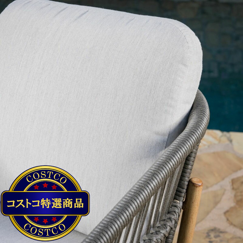 (コストコ) サンヴィラ Charme 屋外用テーブル & チェア 5点セット - 画像 (3)
