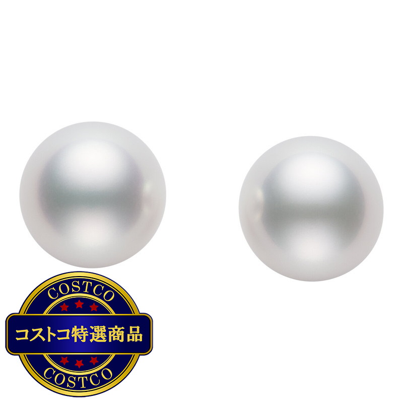 (コストコ) 白蝶 真珠 ピアス 13mm