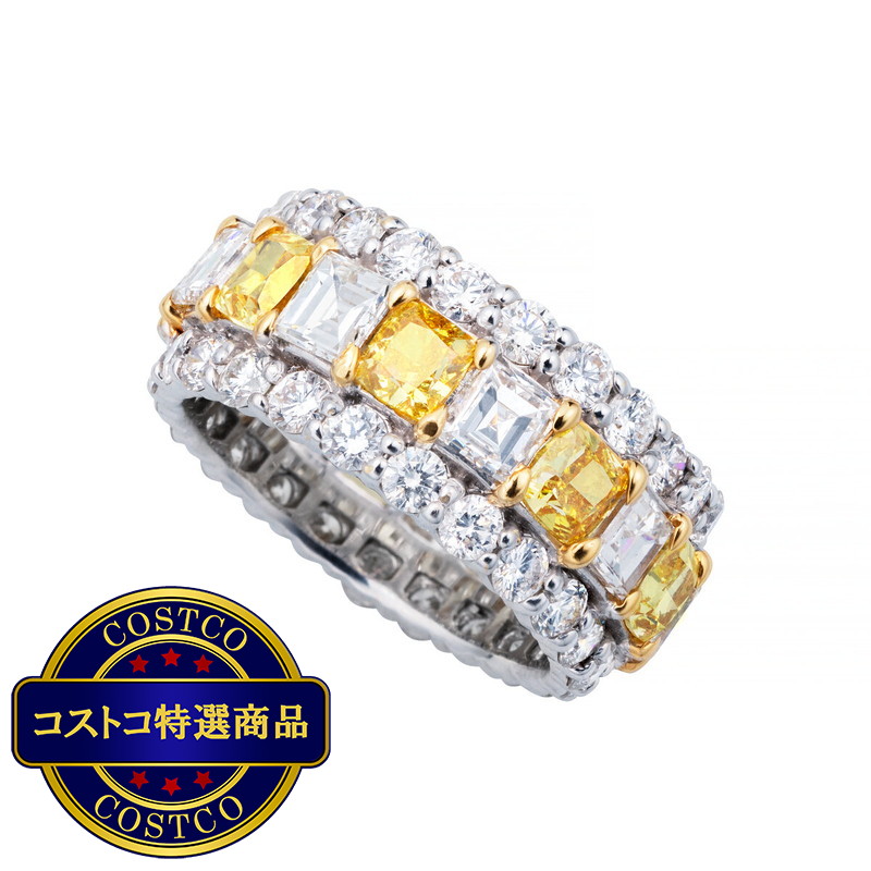 (コストコ) 18K ホワイトゴールド 7.45カラット ダイヤモンド エタニティリング - 画像 (2)