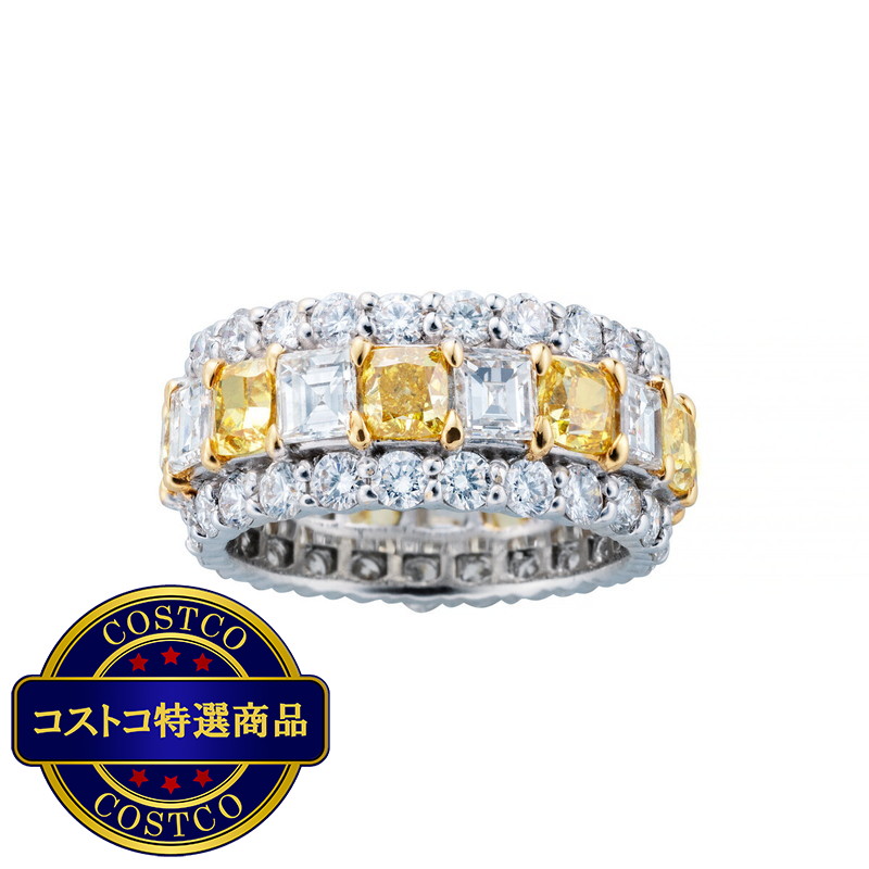 (コストコ) 18K ホワイトゴールド 7.45カラット ダイヤモンド エタニティリング