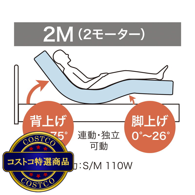 (コストコ) フランスベッド 電動ベッドセット セミダブル EZ201 2M - 画像 (3)