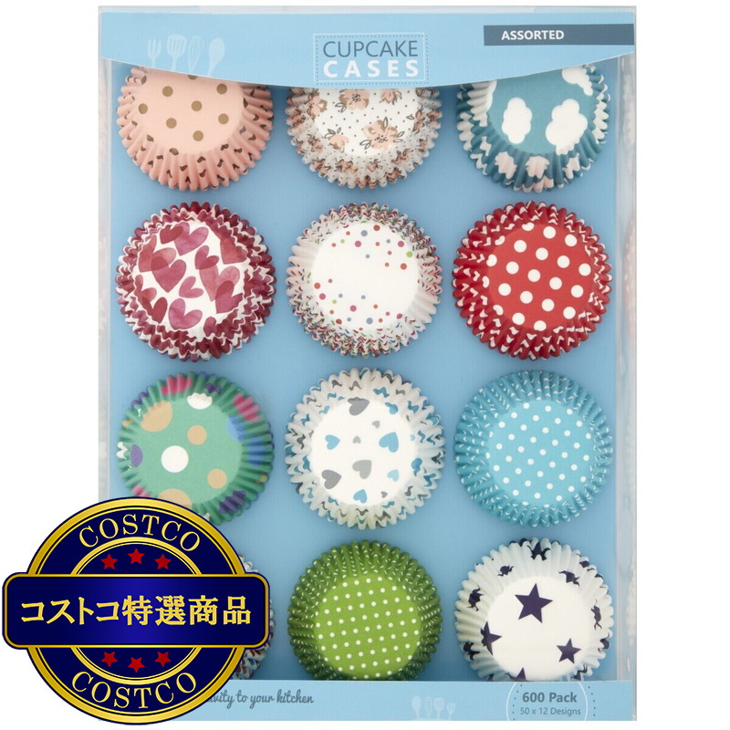 (コストコ) カップケーキ用 バラエティー紙カップ 50枚 x 12種類