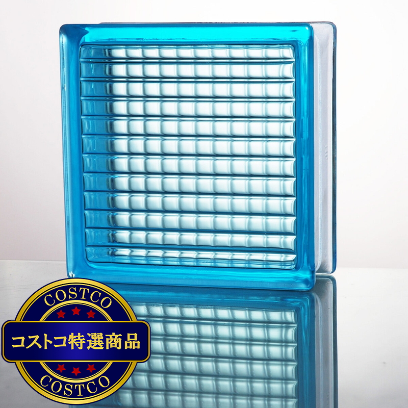 ガラスブロック 190 x 190 x 80 mm 6個セット カラーシリーズ