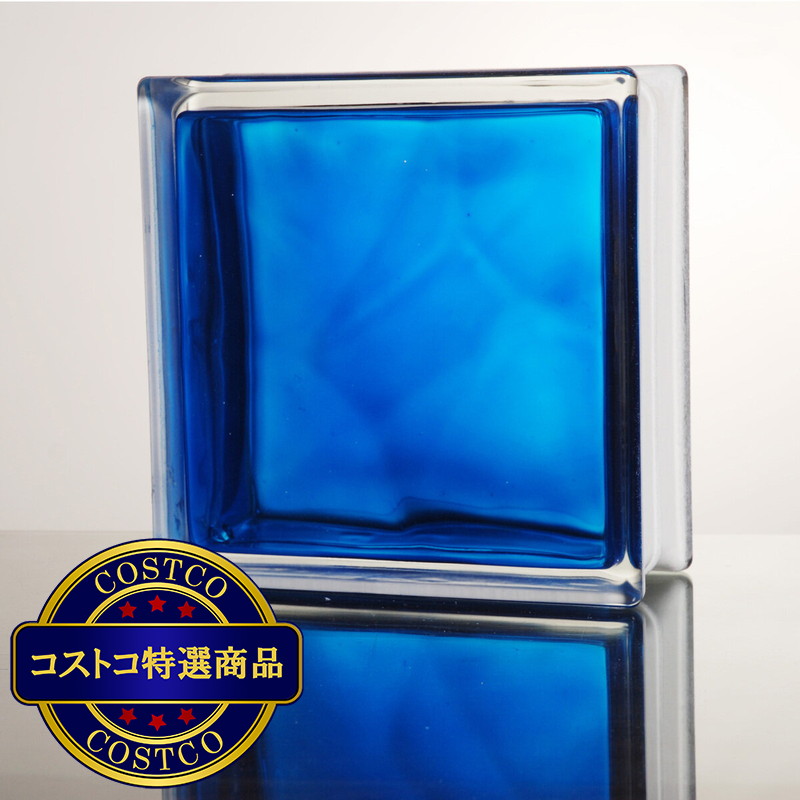 (コストコ) ガラスブロック 190 x 190 x 80 mm 6個セット インカラーシリーズ