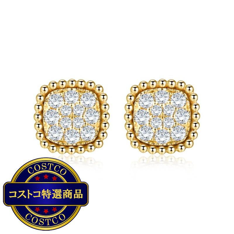 (コストコ) 18K イエローゴールド  ダイヤモンド ピアス