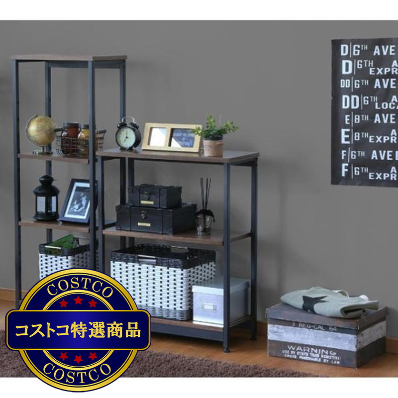 (コストコ) アイリスオーヤマ スチールウッドラック 幅42cm 4段 SWR-4212 251468 - 画像 (2)