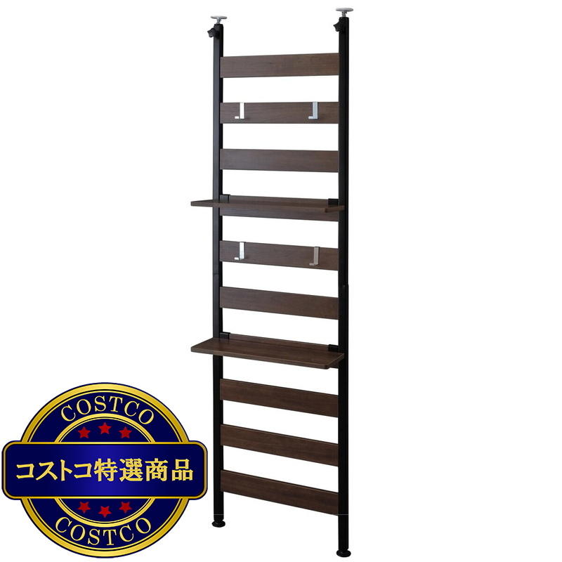 アイリスオーヤマ ウッドウォールラック 幅48.1cm 棚付き WLR-T46