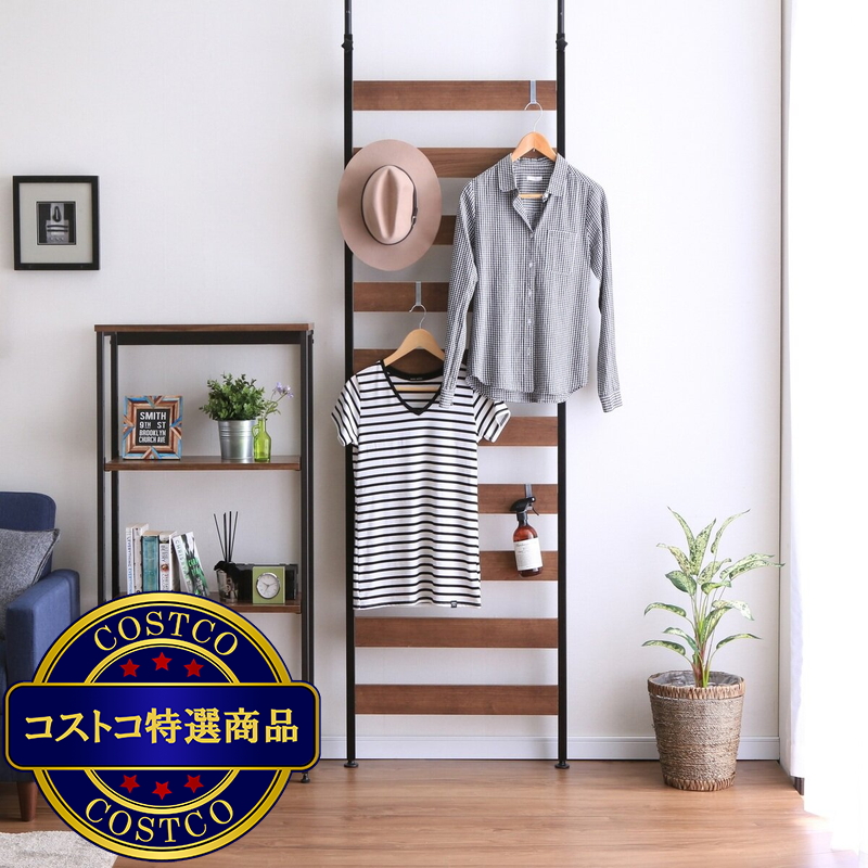 (コストコ) アイリスオーヤマ ウッドウォールラック 幅68.1cm WLR-66 ブラック 251448 - 画像 (4)
