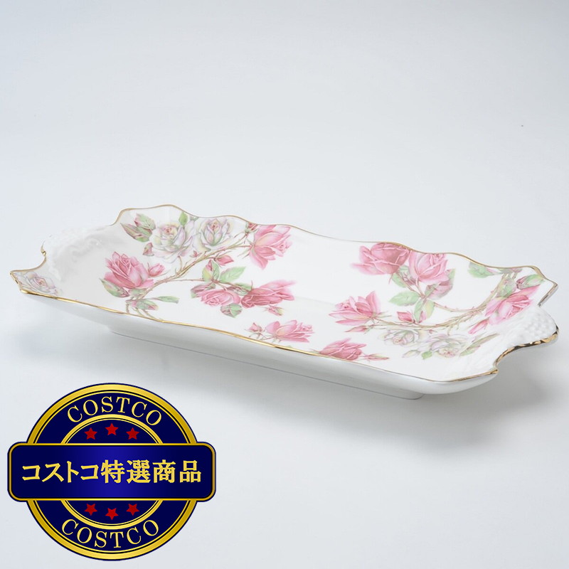 (コストコ) エインズレイ エリザベスローズ ピンク サンドイッチトレイ - 画像 (2)