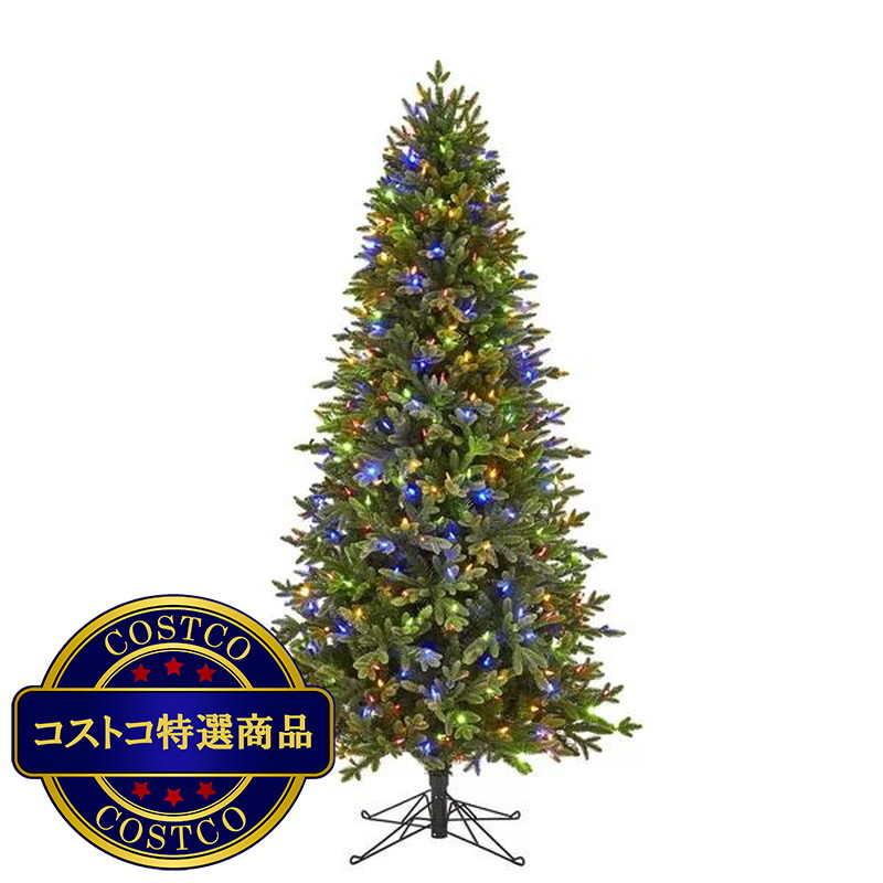 (コストコ) クリスマスツリー スリム型 電飾付き 約198cm LED 450球 - 画像 (2)
