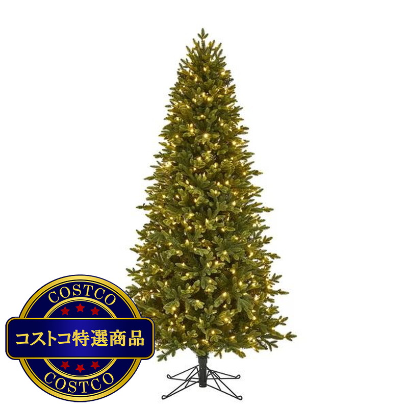 (コストコ) クリスマスツリー スリム型 電飾付き 約198cm LED 450球