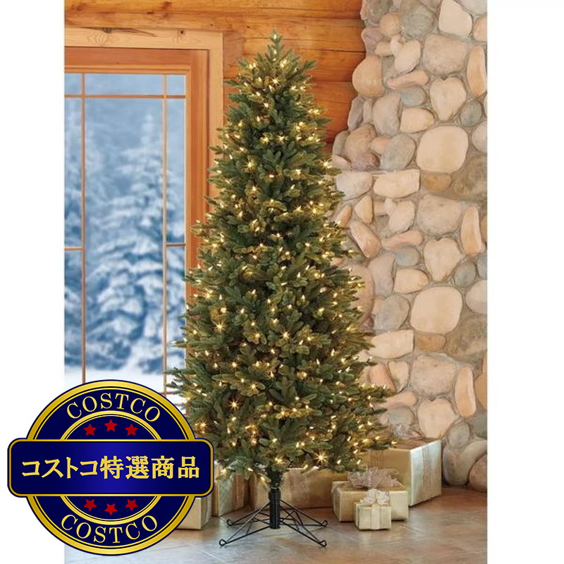 (コストコ) クリスマスツリー スリム型 電飾付き 約198cm LED 450球 - 画像 (3)