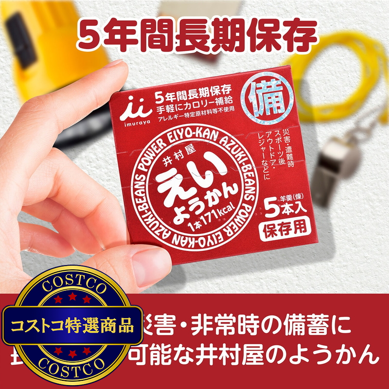 (コストコ) 井村屋 えいようかん 1パック5本入り - 画像 (4)