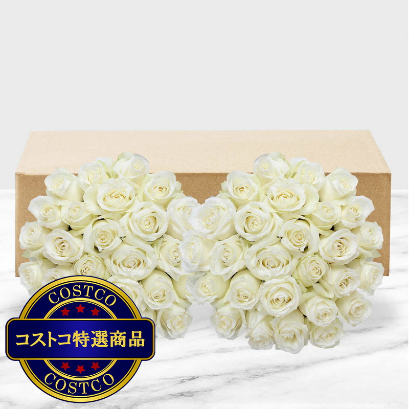 (コストコ) バラ 50本 白 - 画像 (2)