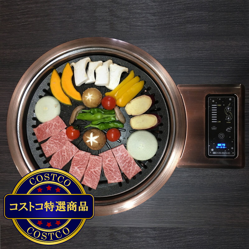 (コストコ) ヘルシーロースター 銀河ロースター丸型(W1500xD900)(焼肉・鍋用/200V/1450W)HRGR-17R - 画像 (4)