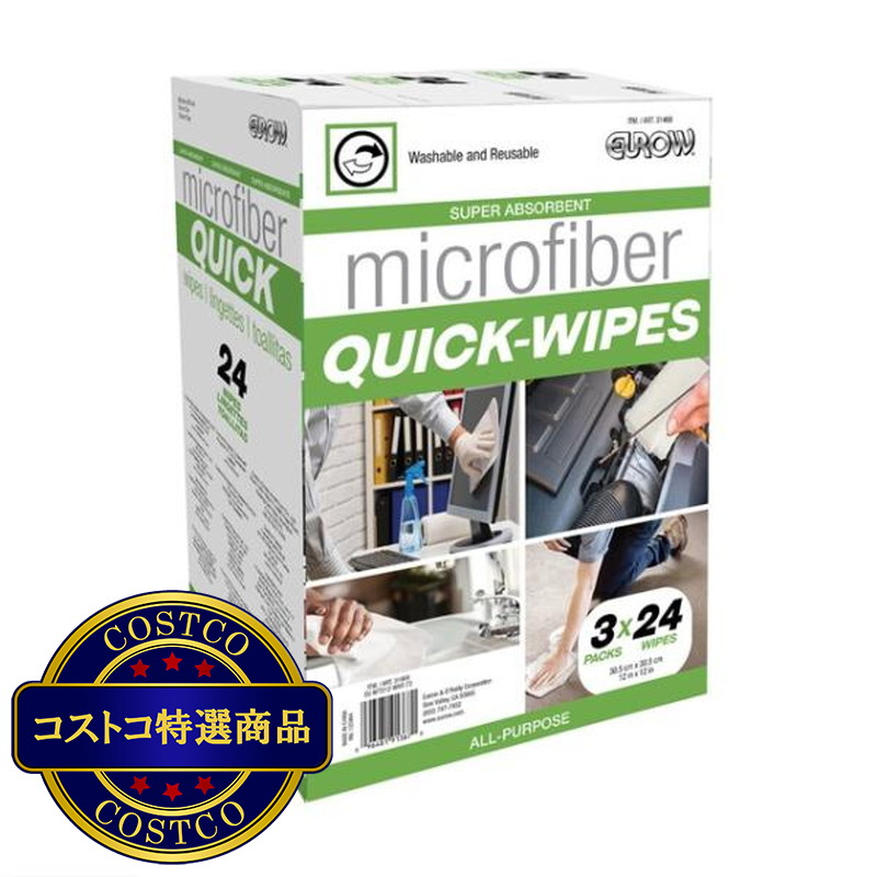 (コストコ) EUROW マクロファイバークイックワイプス 24枚入り×3箱