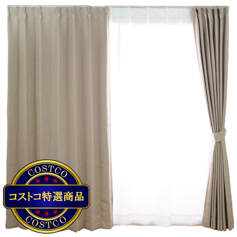 (コストコ) Design Life ドレープ プレーン カーテン 100 x 178 cm - 画像 (2)