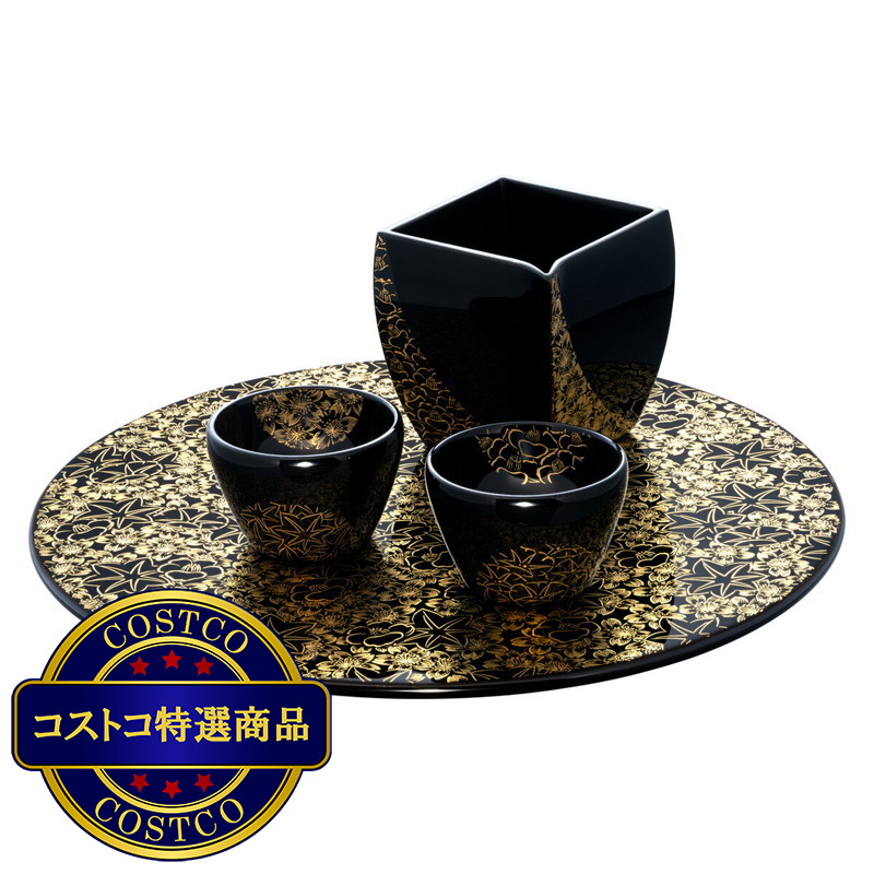 (コストコ) 田谷漆器 輪島塗 酒器セット四季草花